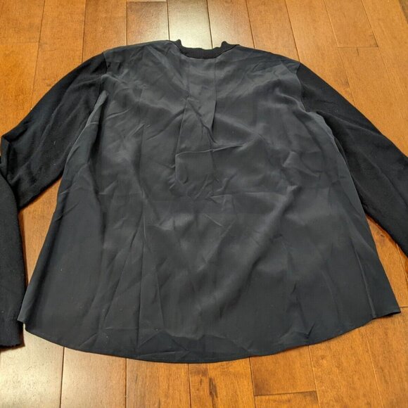 Marni women's size 40 navy blue cotton silk button up cardigan - Picture 3 of 8